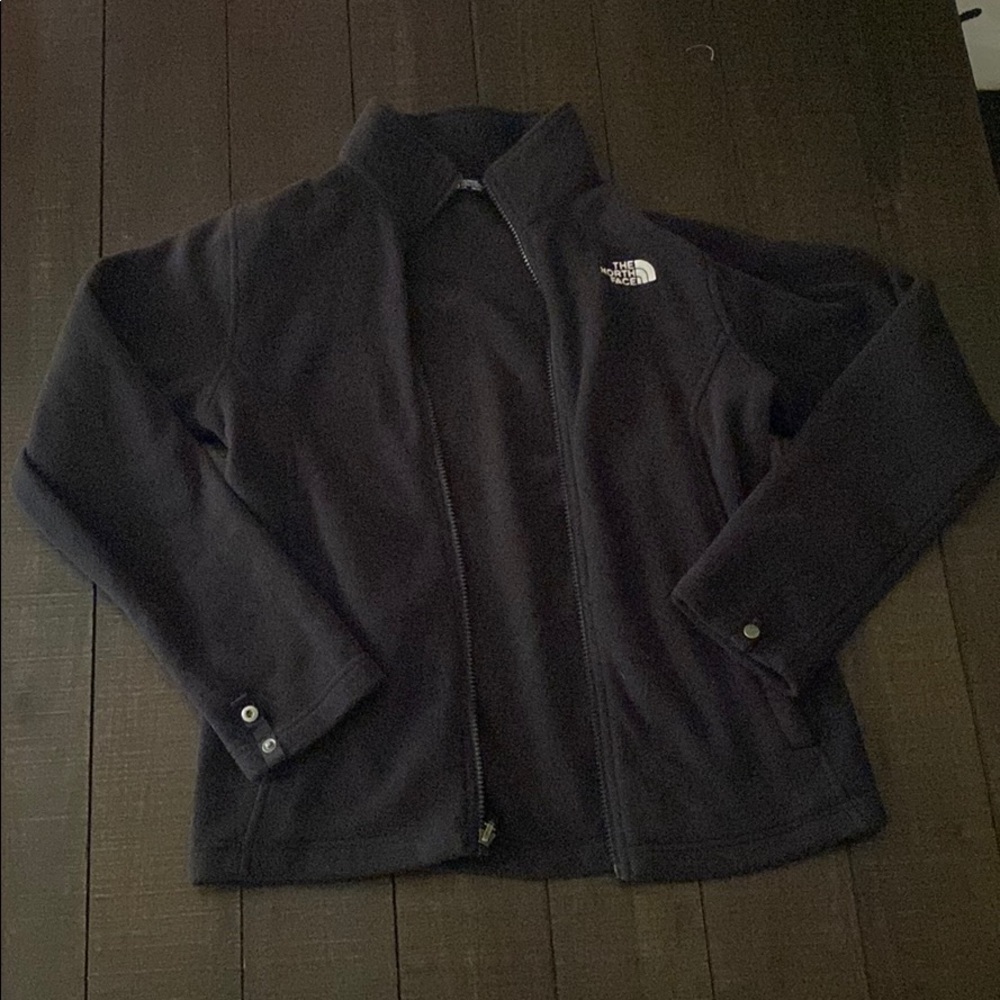 The northface fleece black zip up